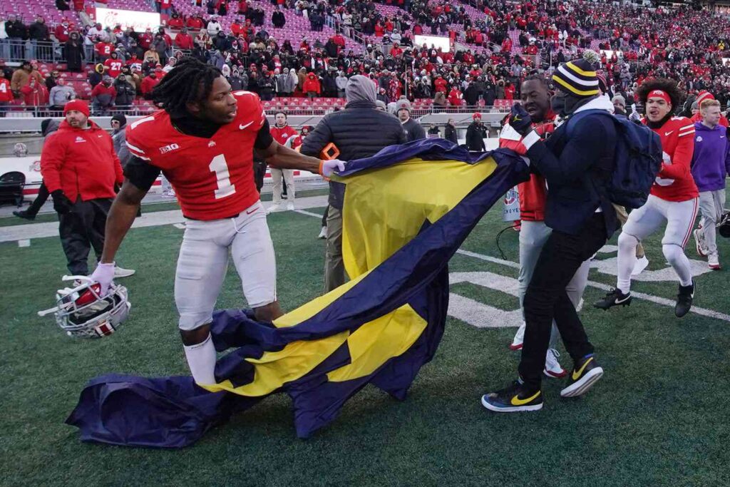 Police Pepper Spray Players During On-Field Brawl at Michigan-Ohio Game